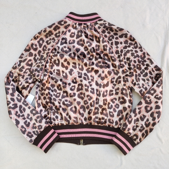 Mother NWT The Letterman Zip Track Jacket Leopard - Picture 3 of 11